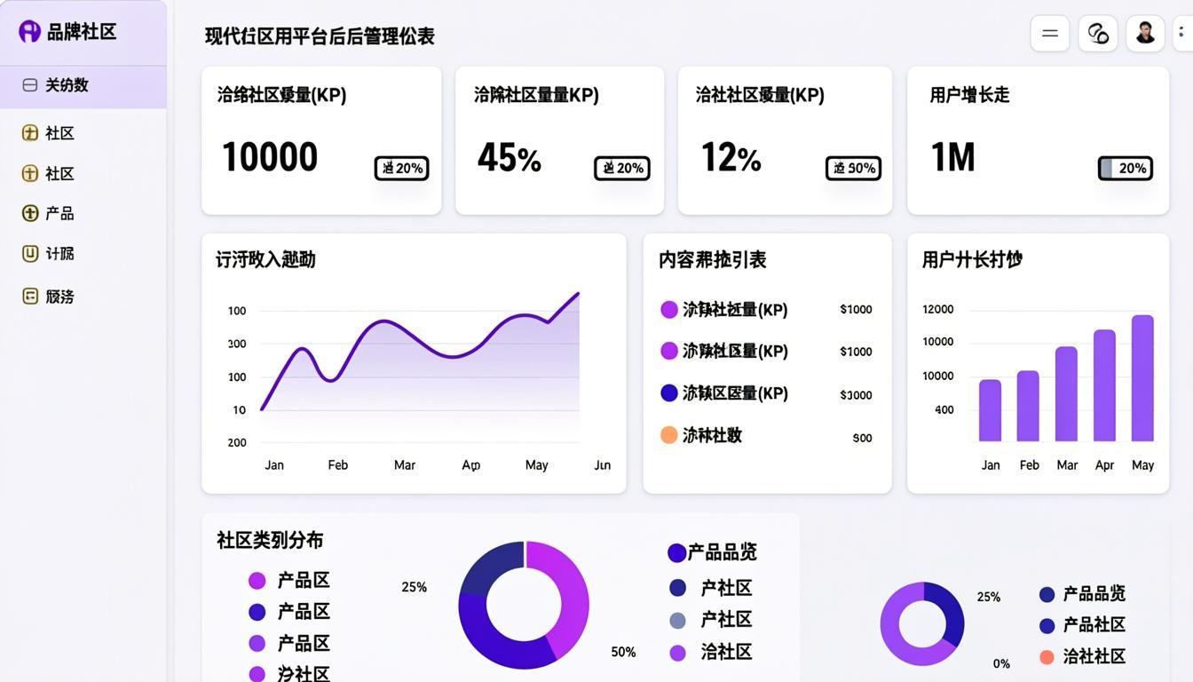 Master admin panel for community platform with moderation queue and revenue analytics
