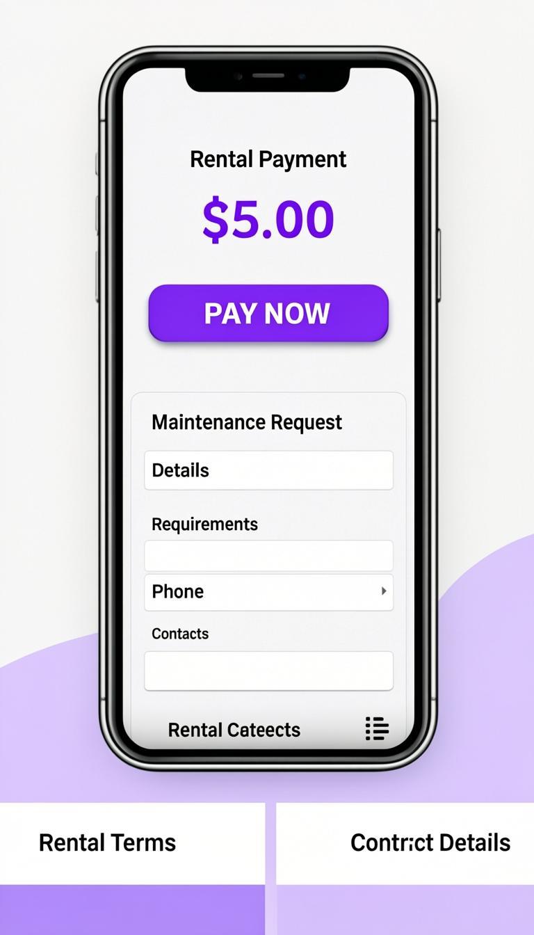 Tenant mobile app for paying rent and filing maintenance requests