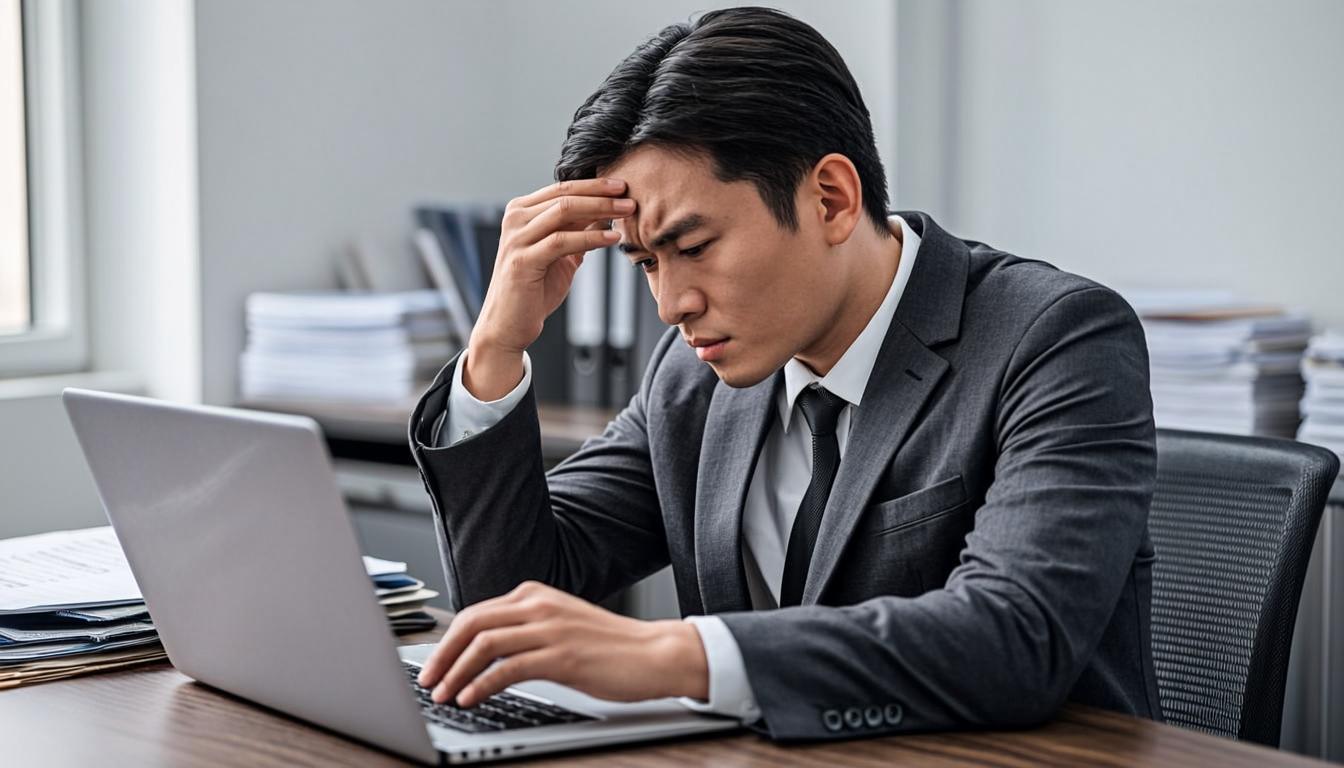 Frustrated real estate broker with slow leads pipeline